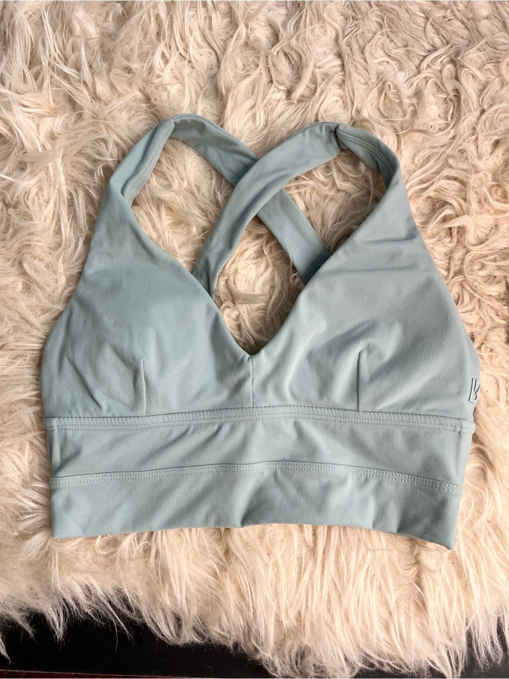 BuffBunny Alpha Sports Bra in “Garden Party” (Cross-Back Sports Bra)